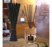 100 pièces de bâtonnets de roseau naturel pour diffuseurs d'aromathérapie | Recharges de parfum pour la maison | Bâtonnets de rechange premium pour huiles essentielles (design en bois artificiel durab