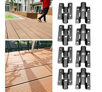 100 pièces de clips de terrasse en acier inoxydable, clips de fixation en acier inoxydable dissimulés, cales d’écartement avec 100 vis pour WPC/BPC, revêtement de sol en bambou (6 mm)