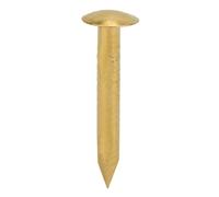 100 pièces de clous en laiton, punaises d'écusson en laiton à tête ronde, kit d'assortiment de matériel de charnière de meubles, attaches en laiton vintage à tête ronde pour (10 mm de long)