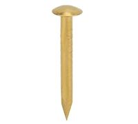 100 pièces de clous en laiton, punaises d'écusson en laiton à tête ronde, kit d'assortiment de matériel de charnière de meubles, attaches en laiton vintage à tête ronde pour (15 mm de longueur)