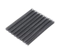 100 pièces de reliures à fil à double boucle, pas 3:1 de 9/16 pouce, spirale à 34 boucles, pour documents A4, capacité de 120 feuilles, revêtue de nylon, pour usage scolaire et (Noire)