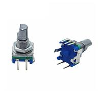 100 pièces demi-axe encodeur rotatif poignée longueur 15mm Code commutateur EC11 potentiomètre numérique avec interrupteur 5Pin