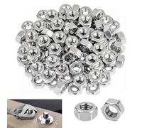 100 Pièces Écrou M6, Écrou hexagonal M6 en Acier Au Carbone DIN 934, pour Vis Tiges Filetées et Boulons Ø 6mm, Visserie Haute Résistance Filetage Métrique pour Applications Automobile Industrielle