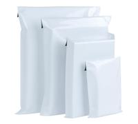 100 Pièces Emballage Colis Vinted, 4 Tailles Enveloppe Plastique Expedition, Auto-Adhésive Pochette Envoie Colis Vinted, Sac Colis Vêtements/Chaussures, Sac Postal Imperméable Blanc