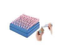 100 pièces ensembles de meules 80grains 3mm tige abrasif monté meules en pierre jeu d'embouts Points abrasifs accessoires électriques polissage