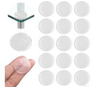100 Pièces Entretoises de Dessus de Table en Verre Transparent, 25 x 2.15 mm Tampons de Protection Autocollants Rond Antidérapants pour Meubles, Tables, Portes, Armoires, Tables Basses, Etablis