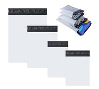100 Pièces Enveloppe Plastique Expedition, Emballage Colis Pochette Envoie Colis Vinted Emballage Colis Vetement Sachets Hermétiques Autocollants (4 Taille (17x30 et 20x30 et 25x35 et 32x42cm))