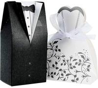 100 pièces faveurs de mariage boîte à bonbons boîte à dragées boîte cadeau de mariage décoration de table en carton décoration de m