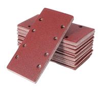 100 Pièces Feuilles Abrasives Rectangulaires à Dos Floqué | Papier, Trou Traversant, Usage Métal et Panneaux Carrosserie, Ateliers, Menuiserie, Bricolage