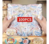 100 pièces Film étirable alimentaire jetable, couvre-pomme de douche, sac rétrécissable jetable à usage multiple, couvre-chaussures jetables épaissis, film étirable de cuisine pour la conservation des