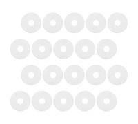 100 pièces Kit de Rondelles Plates en Plastique Blanc 3/4 Pouce pour verre | Joint Transparent, Entretoise Ronde Discrète, Montage Précis pour Porte, Support Mural