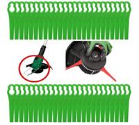 100 Pièces Lames de Rechange Pour Coupe-Bordure, Plastique, Cutter Blade pour Jardin et Pelouse Coupe Bordures(verte)