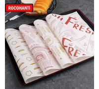 100 pièces Logo personnalisé imprimé Eco jetable emballage alimentaire cire papier beurre pain Sandwich papier d'emballage pour alimentaire cadeau emballage sac Printing LOGO