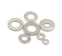 100 pièces M1.1 M1.2 M1.3 M1.4 M1.5 M1.6 M1.7 M2 M2.5 M3 M3.5 M4M5M6 Grande rondelle plate en acier inoxydable Grand joint métallique Rondelles plates(1.2 x 2.1 x 0.2)