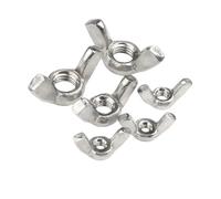 100 pièces M3 M4 M5 M6 M8 écrous à ailes papillon 304 en acier inoxydable zingué oreilles écrou serrer la main Pour Bricolage(Zinc Plated Steel,M5)