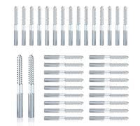 100 Pièces M8 x 80 mm Vis Double Filetage: Vis à Double Filetage | Boulons de Suspension Torx, Bois Goujon Tige Filetée pour Assemblage de Meubles et Fixation