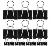 100 Pièces Mini Pince à Reliure 5/8 Pouces, Métal Noir, Lot | Acier Inoxydable, Maintien sans Glissement, Marquage de Page, Bureau et École, pour Cahiers et Dossiers