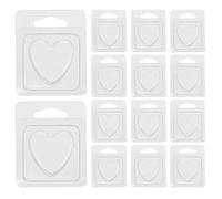 100 Pièces Moule de Cœur en Plastique Transparent Réutilisable | Récipient à Cire, Léger, Fabrication de Bougies et Projets D’aromathérapie, Usage Créatif