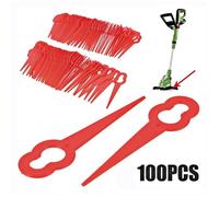 100 pièces PA6 Lames de Rechange en Plastique Tete de debroussailleuse pour BOSCH ART26LI, ART26 Accutrim