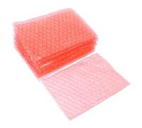 100 Pièces Pochette à Bulles D'emballage Rouge PE | Pochette Bulle, Fermeture Facile, Protection , pour Accessoires en Verre et Articles Délicats