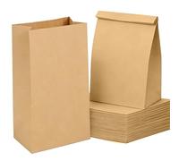 100 Pièces Pochette Kraft Petit Format 13x7x22 cm Sac en Papier Brun Sachet Cadeau pour Célébrations de Fête, Mariage, Anniversaire, Communion, Noël, Boulangerie