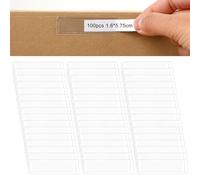 100 Pieces Porte Etiquette Adhesif Transparent pour Carte d'Indexation pour Organisateur de Rangement Porte Etiquettes en Plastique Étiquettes pour Dossiers de Placard bac de Rangement