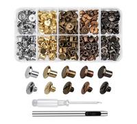 100 pièces pratiques Zines alliage M5x4mm Chicagos vis reliure Rivets portables pour sacs en cuir livres colliers mat Chicagos vis
