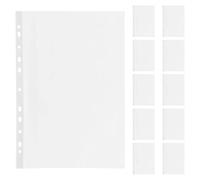 100 pièces Protège-pages de Documents A4 11 Trous en PP transparent | Insertion Haut, Protection Anti-Débordement, pour Classeur, Documents Lettre, École et Bureau