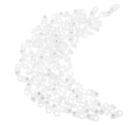 100 Pièces Rail de Rideau en Plastique Blanc, Double Roue | Poulie de Rideau Fenêtre, Rouleaux de Chenille de Planeur, Pièces de Rechange pour Tringle à Rideaux