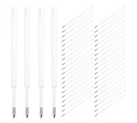 100 Pièces Recharges Stylo Bille Cross 1,0mm Blanc Plastique | Cartouche pour Stylo Bille, Compatible, Grosse Capacité, Lignes Nettes, pour Notes et École