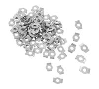 100 Pièces Rondelle de Broche à Bride U Antidérapante en Fer Galvanisé | Forme U Coussinet Intégré, Protection et Amorti de Surface, Montage Rapide en Usine ou Atelier Électronique