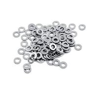 100 Pièces Rondelles Metal M4 Rondelles Plates Métriques en 304 Acier Inoxydable Kit de Réparation de Vis Rondelles Plates Outil en Métal M3/ M4/M5/M6/M8/M10 pour une Utilisation en Magasin(M4*9*0.8)