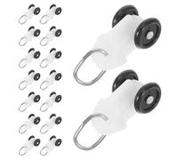 100 Pièces Roulettes de Rail Rideau Blanches, Glisseurs Cachés | Pe et Fer, Mouvement Silencieux, Limiteur Intégré Anti-rebond, pour Rails Plastiques ou Glisseurs Métalliques