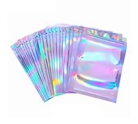 100 pièces sac en cellophane auto-scellant, 9x12 cm réutilisable coloré clair sac à biscuits pochette à fermeture éclair emballage alimentaire pour bonbons biscuit cadeau