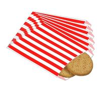 100 Pièces Sacs à Bonbons Petits Sachets Plats Rouge - 13x18cm Sacs à Sandwichs Mini Sacs en Papier Kraft pour Cadeaux d'invités, Bijoux, Cartes de Noël Anniversaire Mariage, Pièces de Monnaie