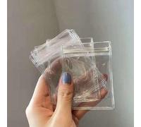 100 pièces - Sacs de rangement transparents en PVC avec fermeture à glissière, anti-oxydation, empêche le ternissement, pour ranger boucles d'oreilles, colliers, bijoux, petits cadeaux, pochettes pour