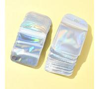 100 pièces Sacs transparents en PVC refermables avec fermeture éclair, anti-oxydation, empêche le ternissement, pour ranger les boucles d'oreilles, colliers, bijoux, petits cadeaux, pochettes pour acc
