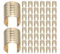 100 Pièces Sertissage D'ouverture Attache Métallique Cylindrique | DIY Crafts Decoration, Résistance à L'usure, Organise les Bouts, Clip Pliable pour Cuir