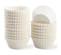 100 pièces/set Caissette à cupcake en papier, moule à cupcake blanc simple pour la cuisine, la cuisson, la rentrée scolaire et la Saint-Valentin Taille Unique,100 pièces,200 pièces,300 pièces,600 pièc