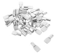 100 Pièces Taquet D’étagère en Fer Argenté 7x25 | Support Polyvalent, Installation Facile, Maintien Sûr, pour Tablettes et Panneaux, Finition Argenté