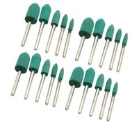100 Pièces Tête de Meulage Pointue 3mm en Caoutchouc | Éponge de Polissage Verte, sans Pâte Abrasive, Finition Miroir, pour Surface Non Métallique et Pièce