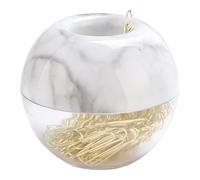 100 Pièces Trombones Métalliques Marbrés, Boîte Magnétique | Rangement des Feuilles et Dossiers, Usage t Bureau, Clip Léger, Blanc, Forme Humanisée