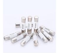 100 pièces, Tube à fusible en céramique, fusibles soufflage rapide 5 * 20mm 6 * 30mm, 250V,0.5/1/2/3/4/5/6/8/10/15/20/25/30A, Circuits électriques de Protection(5x20,10)