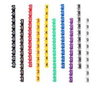 100 Pièces Tube de Marquage Numérique à Clip 0-9 en Plastique | Multicolores, Diamètre 3,0 à 4,0mm, pour Fils 2,5 Mm², Gestion Pratique