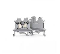 100 pièces UK-2.5B 24-12AWG Din Rail fil conducteur bornier connecteur universel vis connexion bornier bloc UK2.5(Gray)