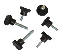 100 pièces - Vis moletées avec tige - M6 - 20mm - Boulons filetés surmoulés