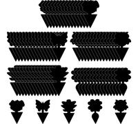 100 Pièges Anti Moucherons Interieur, Attrape Moucheron Plantes, Pièges à Insectes Noir Collants pour intérieur et extérieur