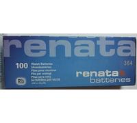 100 Piles Renata 364 oxyde d'argent bouton SR621SW 1,55 V Swiss Made