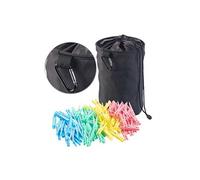 : 100 pinces à linge dans un sac avec mousqueton