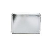 100 Plateaux Traiteur en Carton Finition Argent 19x28 cm pour présenter Vos gateaux et gourmandises